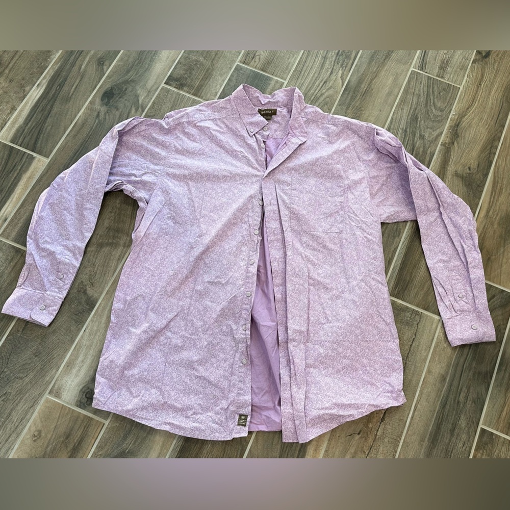 Ariat Men's button down purple shirt - XXL Tall